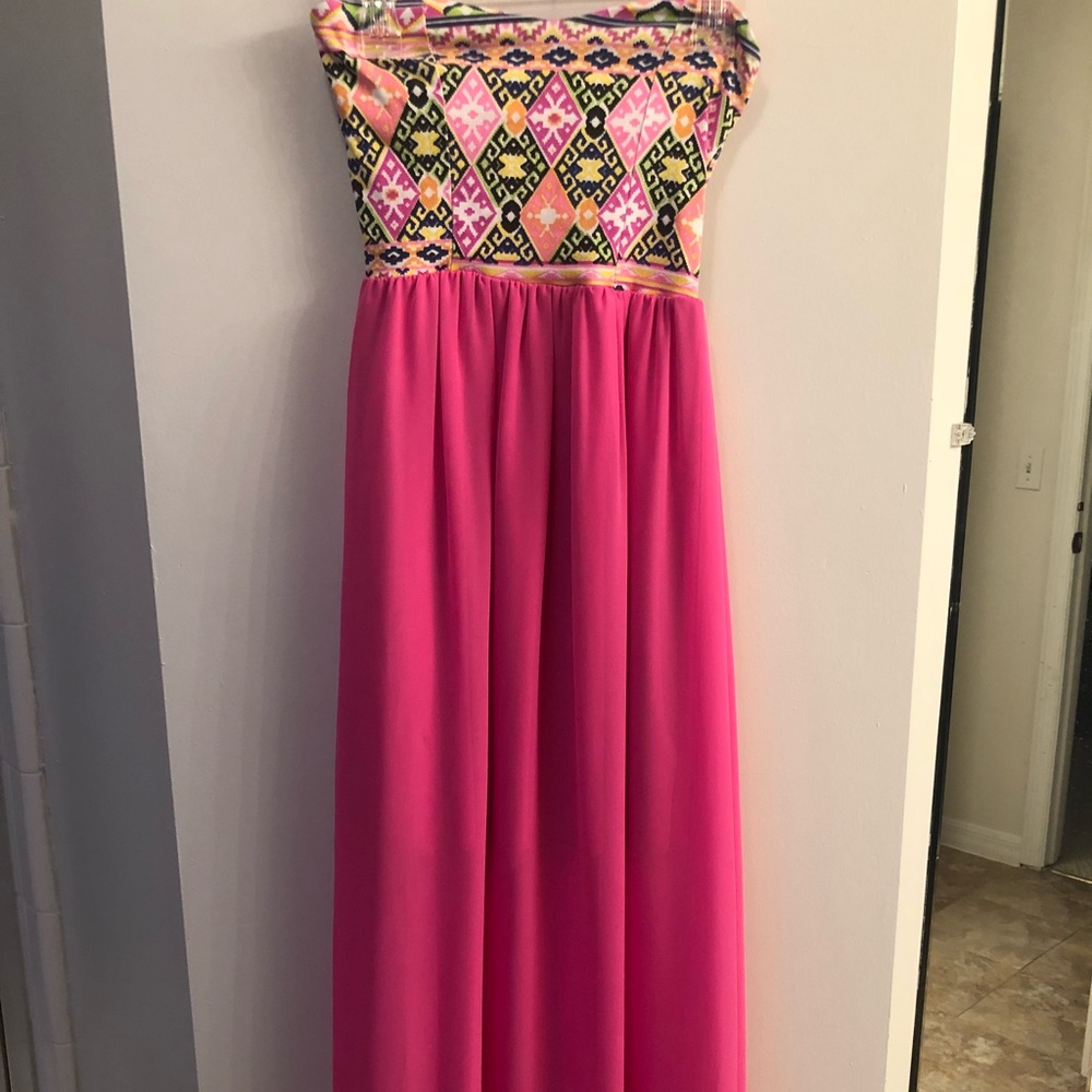 Hot pink maxi